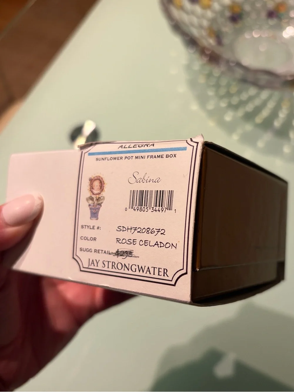 JAY STRONGWATER Vintage Allegra sunflower pot mini frame box NWT